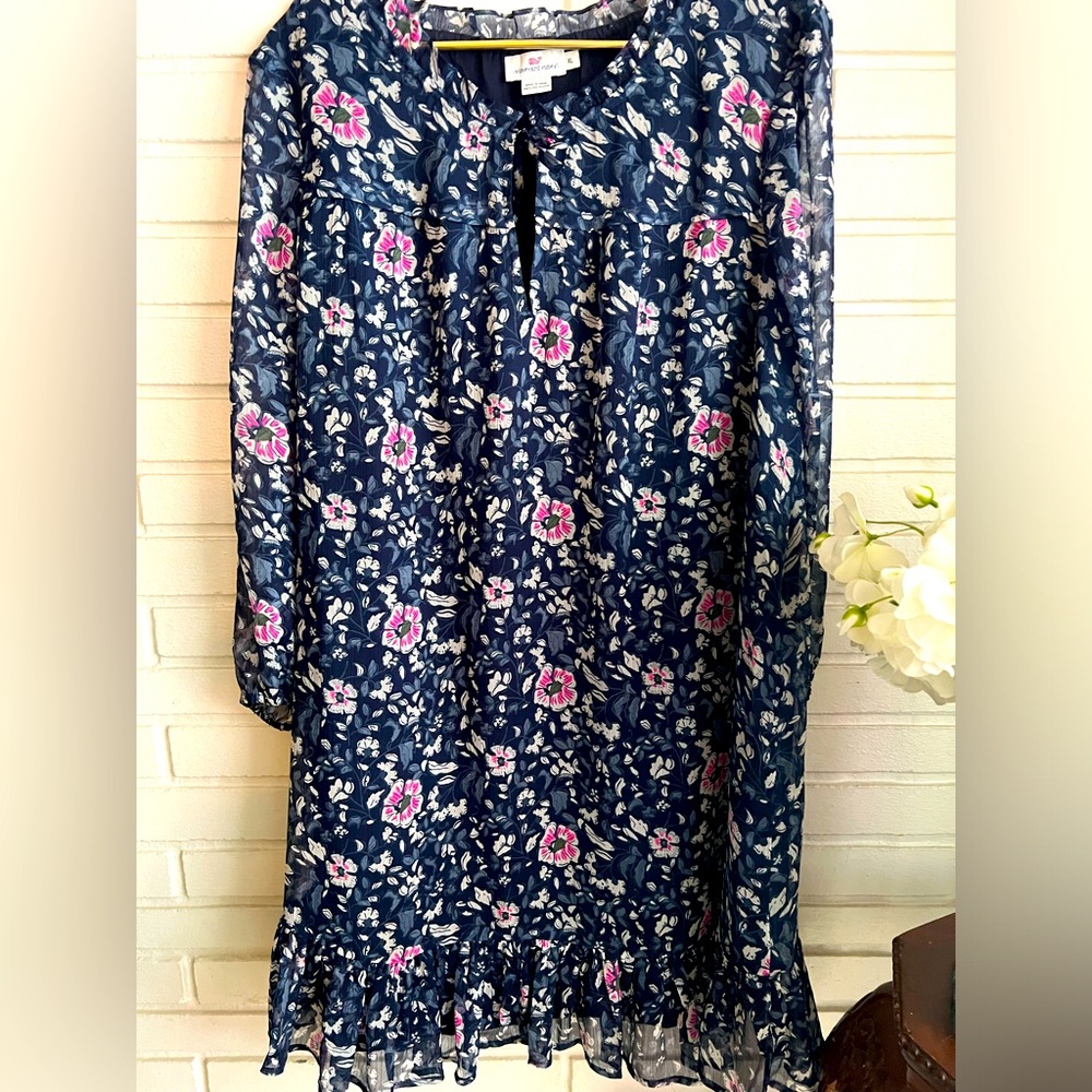 NWOT Vineyard Vines fall floral XL dress beautiful colors
